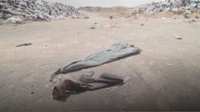 As roupas vêm principalmente de países ricos da Europa e dos Estados Unidos (Foto: Reprodução/Youtube/@bbcbrasil)