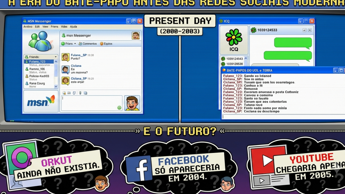 Em 2002, acessar a internet exigia conexão discada pela linha telefônica, com velocidade muito inferior à dos dias atuais (Reprodução: imagem gerada por IA)
