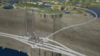 O túnel E39 Rogfast será o maior e mais profundo túnel rodoviário subaquático do mundo, ligando cidades da costa oeste da Noruega (Reprodução: Norconsult)