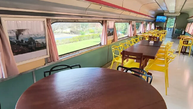 A cerca de 100 km de São Paulo, restaurante oferece refeições caseiras dentro de um histórico vagão ferroviário do século 20 (Reprodução: Instagram/ Estação Boca do Monte)