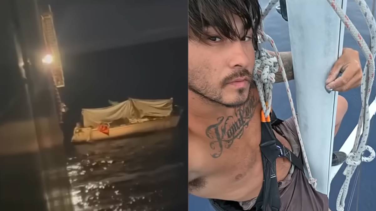 Após mais de um mês desaparecido no mar, Kai Sato foi resgatado com vida nas proximidades do Havaí (Reprodução: Hawaii News Now/ YouTube)