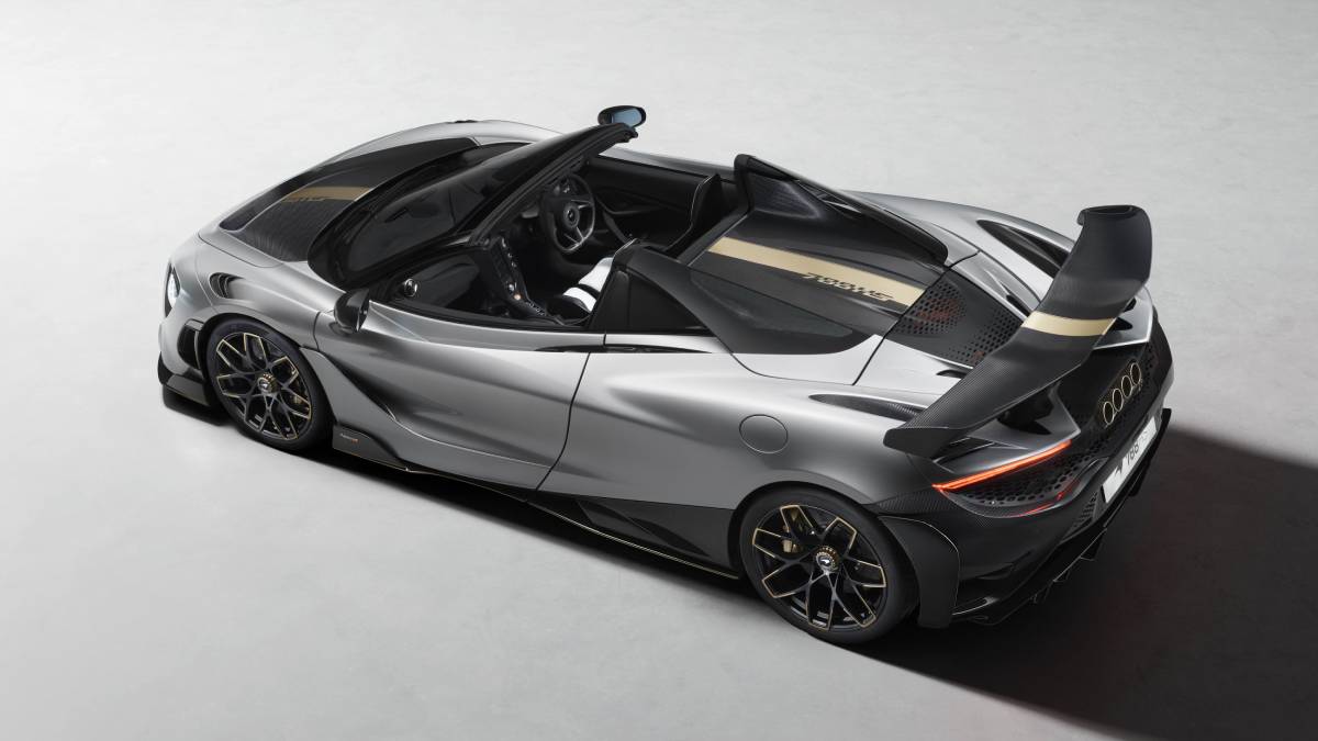 McLaren 788HS prata visto de cima