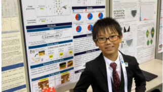 Jo Nagai, de 10 anos, transformou um espaço da própria casa em laboratório e realizou uma descoberta que chamou a atenção da comunidade científica (Reprodução: Redes Sociais)