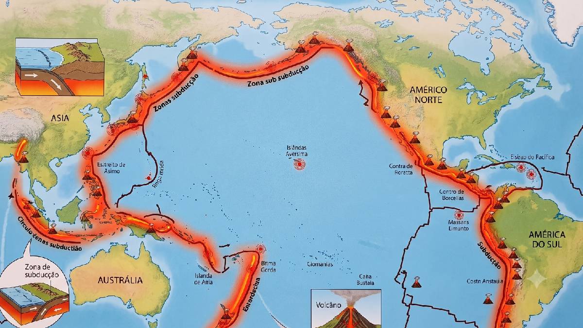 Terremotos frequentes fazem parte da rotina no Japão devido ao encontro de quatro importantes placas tectônicas (Foto: Imagem gerada por IA)