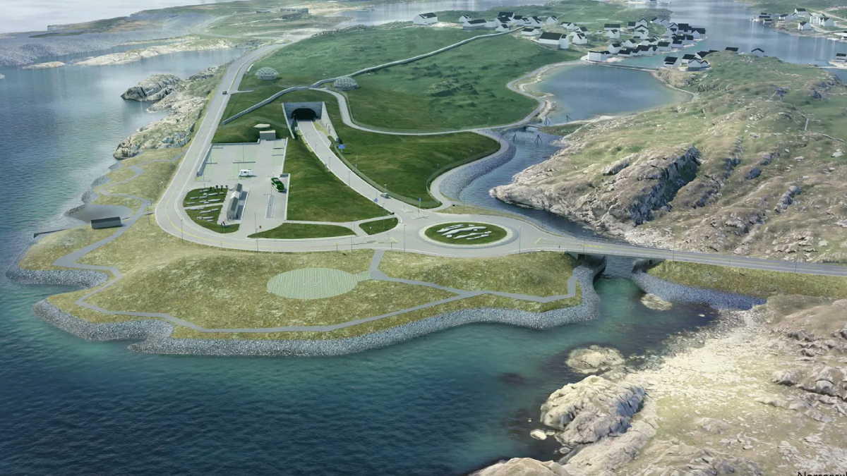 Quando ficar pronto, o E39 Rogfast terá cerca de 26,7 quilômetros de extensão e alcançará quase 400 metros abaixo do nível do mar (Foto: Norconsult)