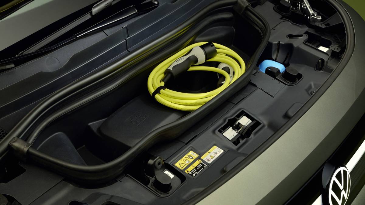 Motor elétrico do Volkswagen ID. Cross verde