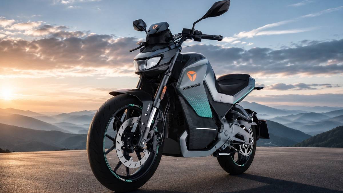 Moto elétrica Yadea Keeness em deslocamento urbano