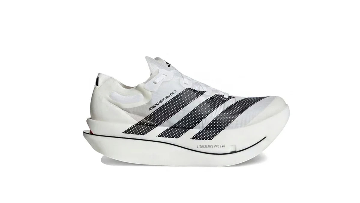Projetado para a elite dos corredores, Adidas Adizero Adios Pro Evo 3 está disponível no Brasil por aproximadamente R$ 4.999/Divulgação/Adidas
