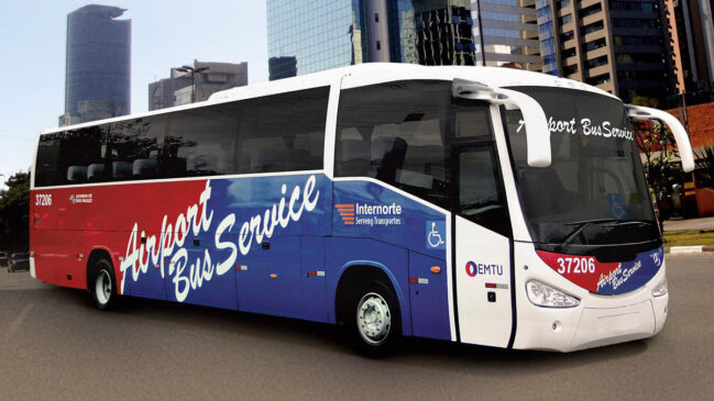 Ônibus que presta o serviço Airport Bus Service