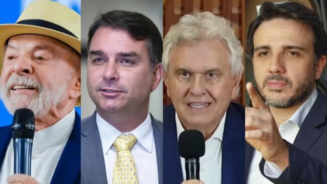 Lula, Flávio Bolsonaro, Caiado e Renan Santos