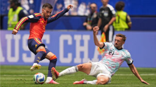 Equipe espanhola fará a sua segunda semifinal de Copa na história (Crédito: Scott Strazzante/EFE/EPA/Folhapress)