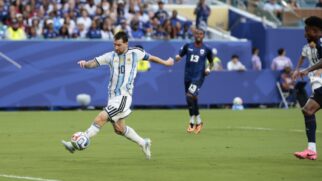 Lionel Messi em ação pela Argentina