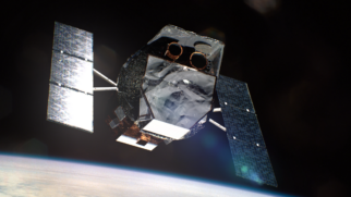 Ilustração mostra o Observatório Neil Gehrels Swift em órbita da Terra (Foto: NASA/Goddard Space Flight Center/Chris Smith, KBRwyle)