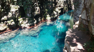 O lugar fica perto de Vila Bela da Santíssima Trindade e pode ficar totalmente seco no fim da estiagem (Foto: Reprodução/ Secretária de turismo vilabeladasantissimatrindade)