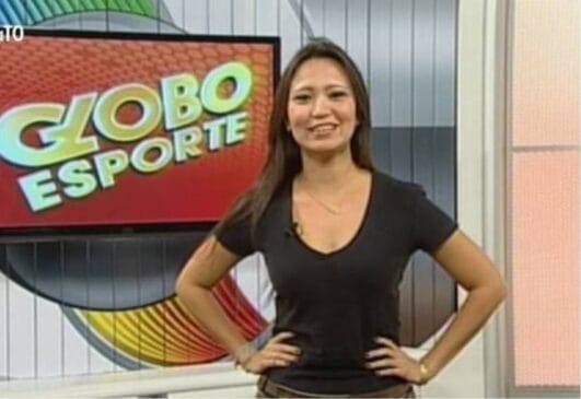 Thalita Tavares Caturelli Passoni apresentou o Globo Esporte Tocantins /Reprodução/TV Globo