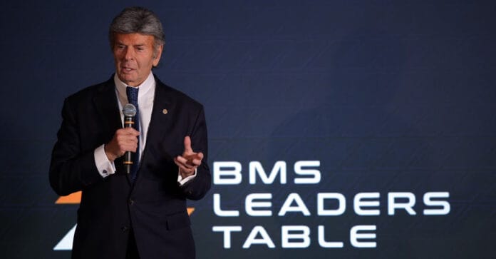 Ministro Luiz Fux durante palestra na BMS / Divulgação