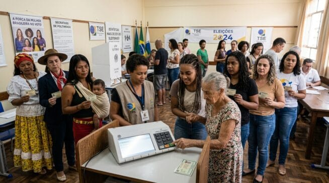 Dados consolidados do levantamento eleitoral apontam avanço da população feminina e de eleitores idosos na composição do eleitorado nacional (Foto: Ilustração, IA)