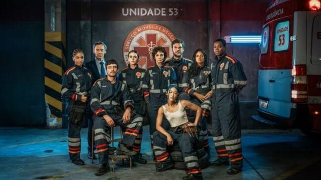 Banner de divulgação da série Emergência 53 do Globoplay