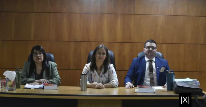 Rosana Maldonado, Juan Ortiz e Lourdes Garcete / Reprodução/Tribunal de Sentencia )