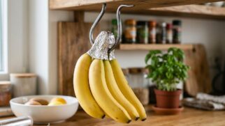 Bananas com papel-alumínio