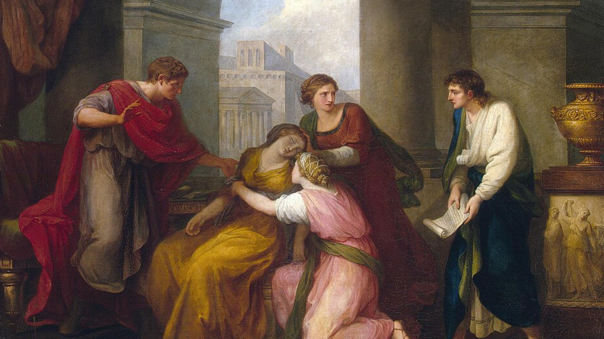 O modelo épico chegou a Roma. Virgílio aproveitou temas e estruturas de Homero para criar a Eneida, outro pilar da literatura ocidental (Foto: Angelica Kauffmann / Hermitage Museum / Wikimedia Commons)