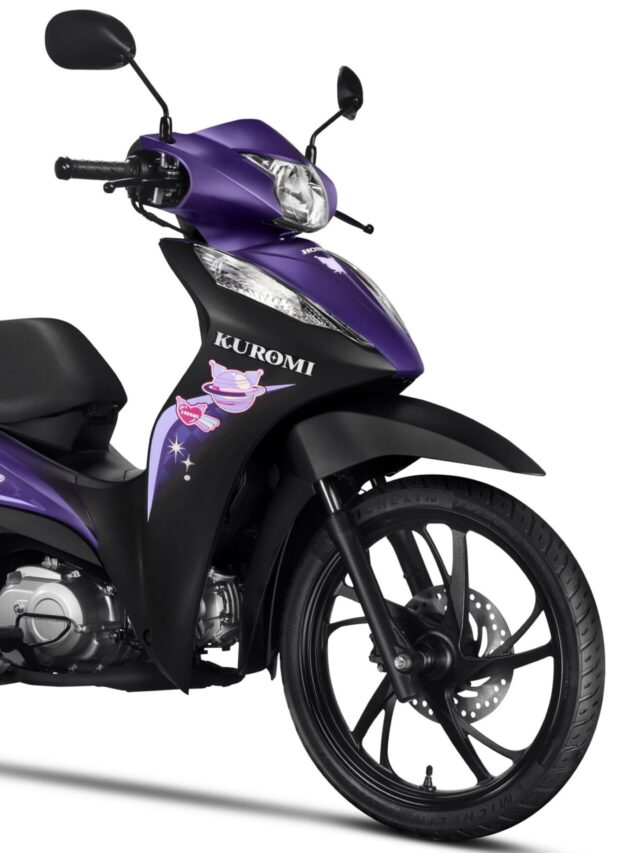 Biz 125 surgiu em 2005, mesmo ano em que estreou a Kuromi