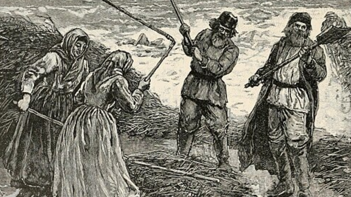 A condenação leva Raskólnikov à Sibéria. Sônia o acompanha, e é nesse cenário de punição que Dostoiévski começa a falar em uma possível vida nova (Foto: Internet Archive / Wikimedia Commons)