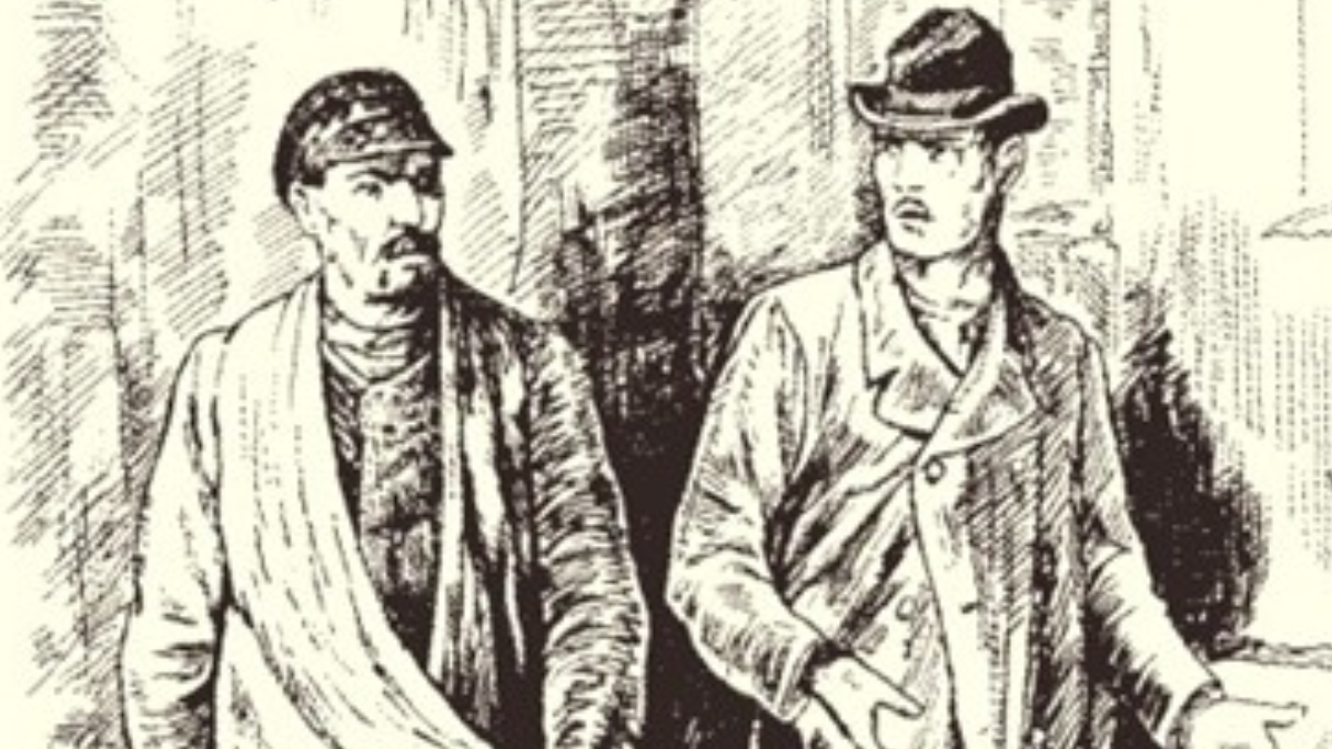 Raskólnikov durante a fase em que culpa e paranoia passam a acompanhá-lo pelas ruas da cidade (Foto: V. Porfiryev / Wikimedia Commons)
