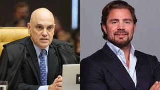 Alexandre de Moraes e Daniel Vorcaro /Fellipe Sampaio/STF/Reprodução