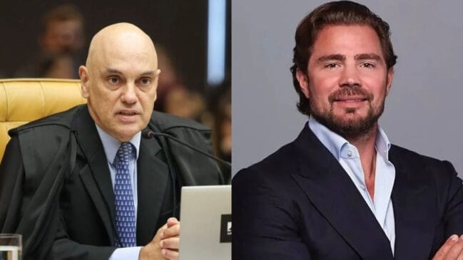 Alexandre de Moraes e Daniel Vorcaro /Fellipe Sampaio/STF/Reprodução