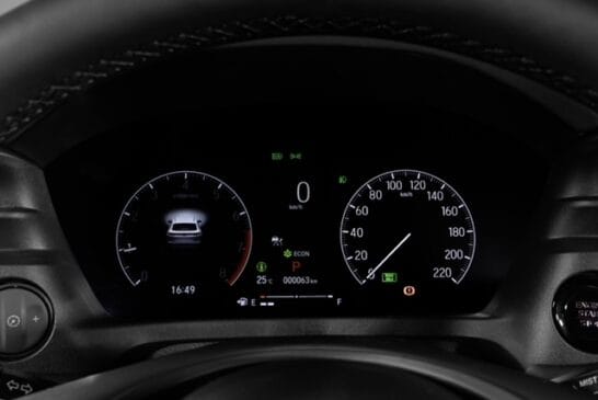 O HR-V Touring é equipado com motor 1.5 VTEC turbo flex de até 177 cavalos de potência e 24,5 kgfm de torque, associado ao câmbio tipo CVT com 7 marchas simuladas, com “paddles shifters” no volante para trocas sequenciais / Divulgação