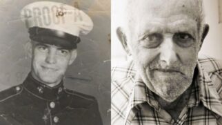 Homem que soluçou por 68 anos (Fotos: Divulgação/Vietnam Veterans Memorial Fund e Reprodução/Facebook)