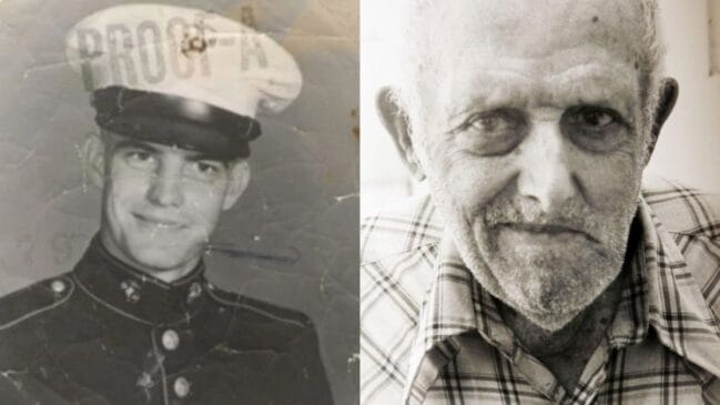 Homem que soluçou por 68 anos (Fotos: Divulgação/Vietnam Veterans Memorial Fund e Reprodução/Facebook)