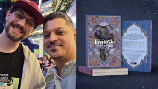Escrito originalmente há cerca de 10 anos, livro ganhou nova versão, produção independente e chegou à Bienal com uma mistura de fantasia, trabalho e universo felino (Foto: Acervo Pessoal)