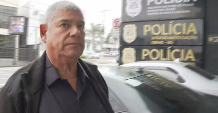 Milton Leite se entregou à polícia em Mogi das Cruzes / Reprodução/TV Globo