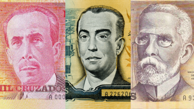 Notas com Machado de Assis, Cecília Meireles e outros personagens marcaram gerações e ainda despertam interesse de colecionadores (Foto: Casa da Moeda / Banco Central do Brasil)
