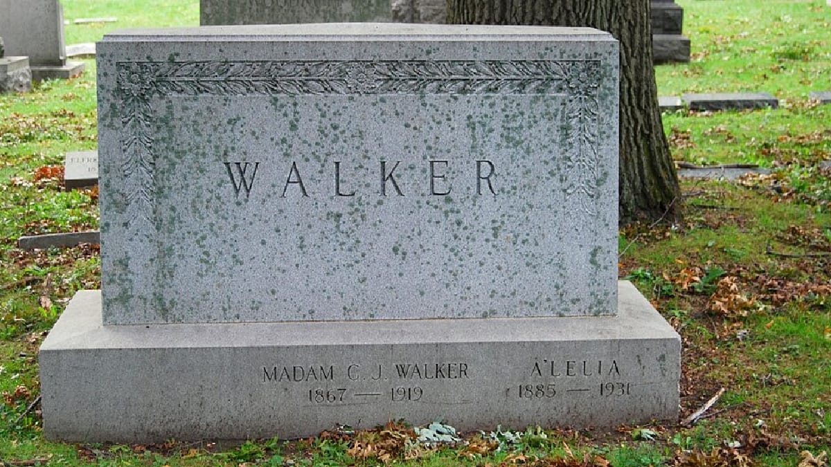 Lápide de Madam C.J. Walker