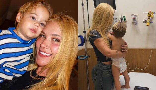 José Leonardo, filho de Virginia Fonseca e Zé Felipe, leva 5 pontos no nariz após acidente em casa /Reprodução/Instagram