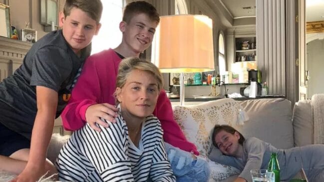 Sharon Stone e filhos