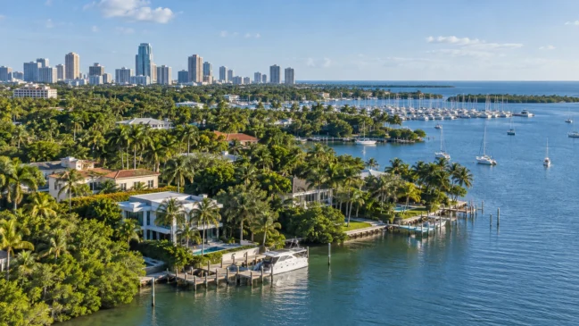 Cena inspirada na região de Miami criada com Inteligência Artificial.