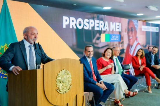Presidente da República, Luiz Inácio Lula da Silva, durante Cerimônia sobre medidas para microempreendedores individuais, no Palácio do Planalto / Ricardo Stuckert