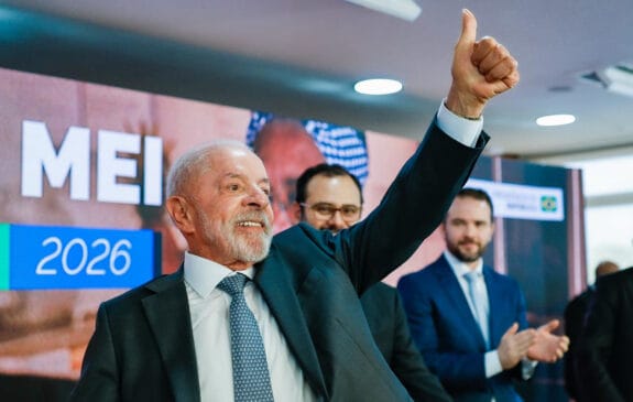 Presidente da República, Luiz Inácio Lula da Silva, durante Cerimônia sobre medidas para microempreendedores individuais, no Palácio do Planalto / Ricardo Stuckert