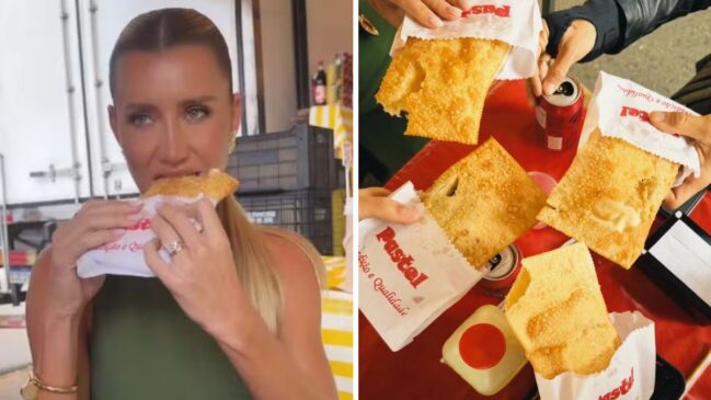 Ana Paula Siebert troca restaurante sofisticado por pastel de feira e surpreende amigo que nunca provou o prato popular_ ‘Na feira_ Acho que não’ (4)