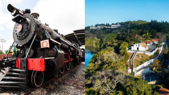 Trem de Guararema e Vila de Luis Carlos (Fotos: Divulgação/Prefeitura de Guararema)