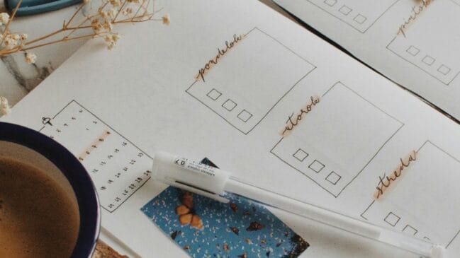 calendário de papel