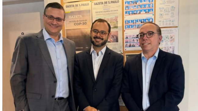 Hiram Baroli Diretor Geral GMG (Gazeta Media Group Brasil), Paulo Pereira Ministro do Empreendedorismo, Wlamir Freitas Presidente da Abralegal