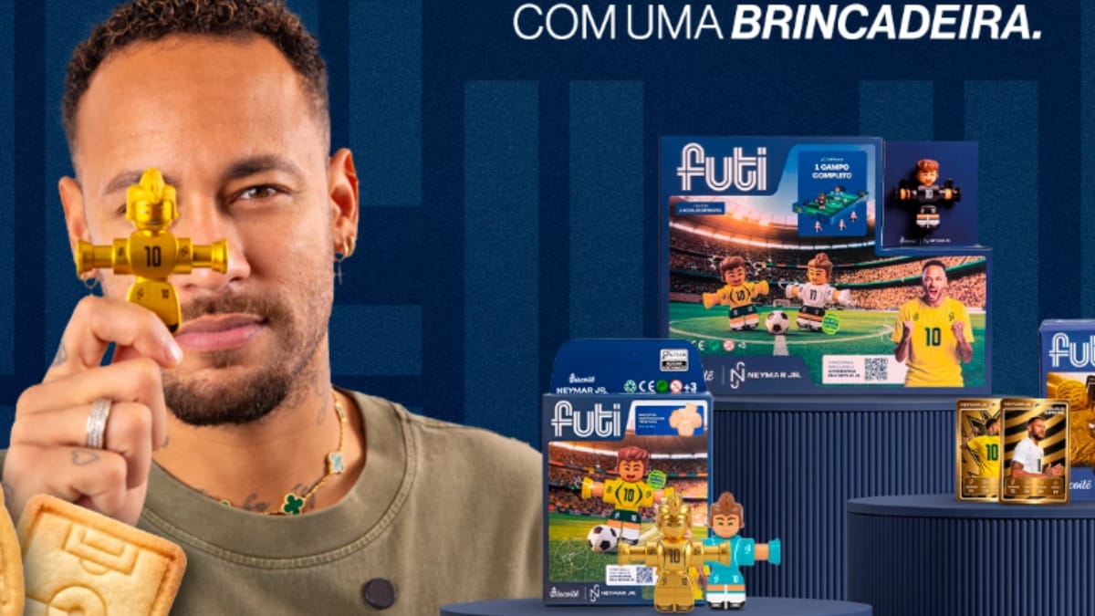 Neymar apresenta a Futi, linha de biscoitos colecionáveis inspirada em sua infância e trajetória no futebol (Divulgação: Biscoitê)