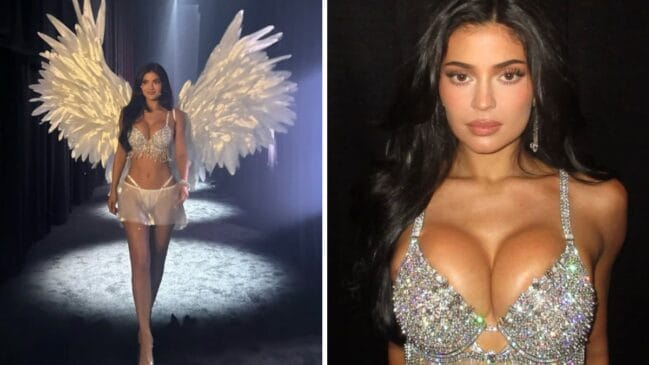 Kylie Jenner usa ‘fantasy bra’ de US$ 50 milhões no desfile da Victoria’s Secret e provoca reação de veteranas; mãe teria negociado acordo secreto (5)