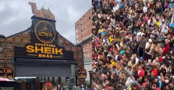 Shopping Sheik, loja popular no Brás, seria aberto nesta segunda-feira (5/10) / Reprodução