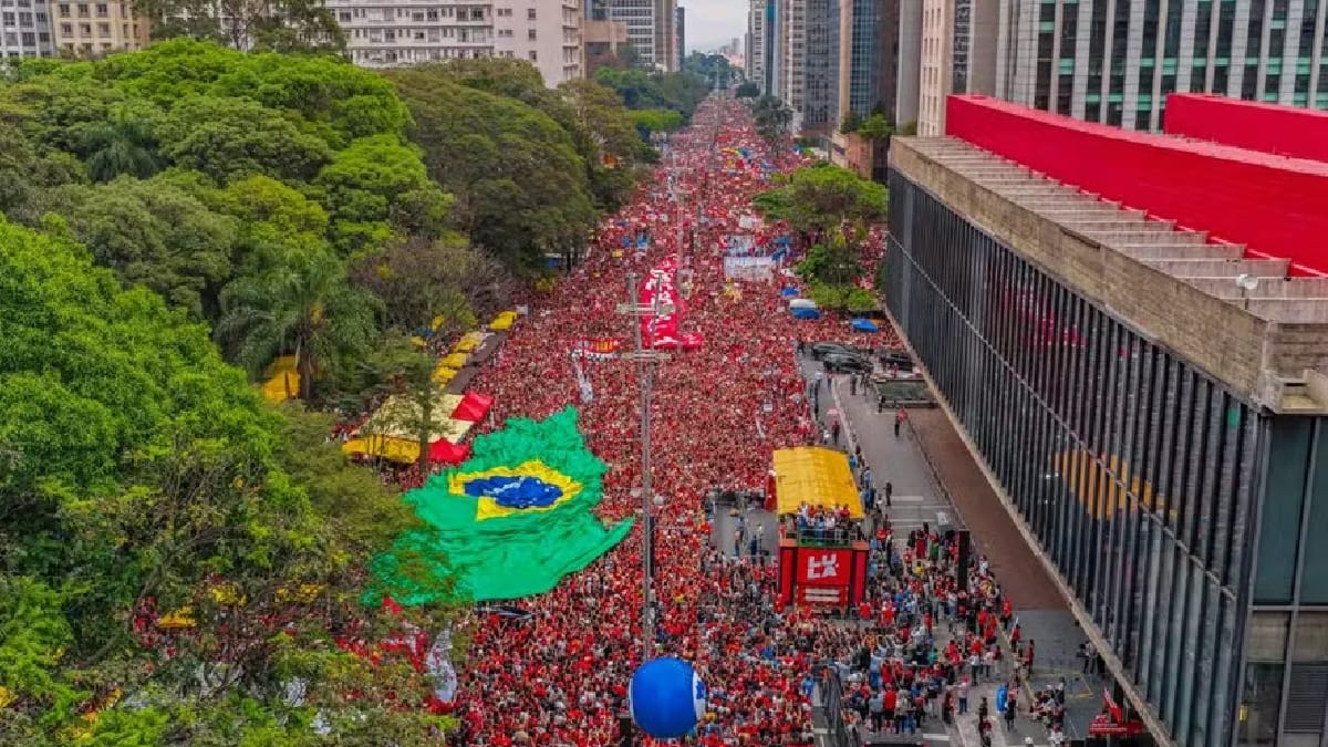 Ato pró-Lula na avenida Paulista